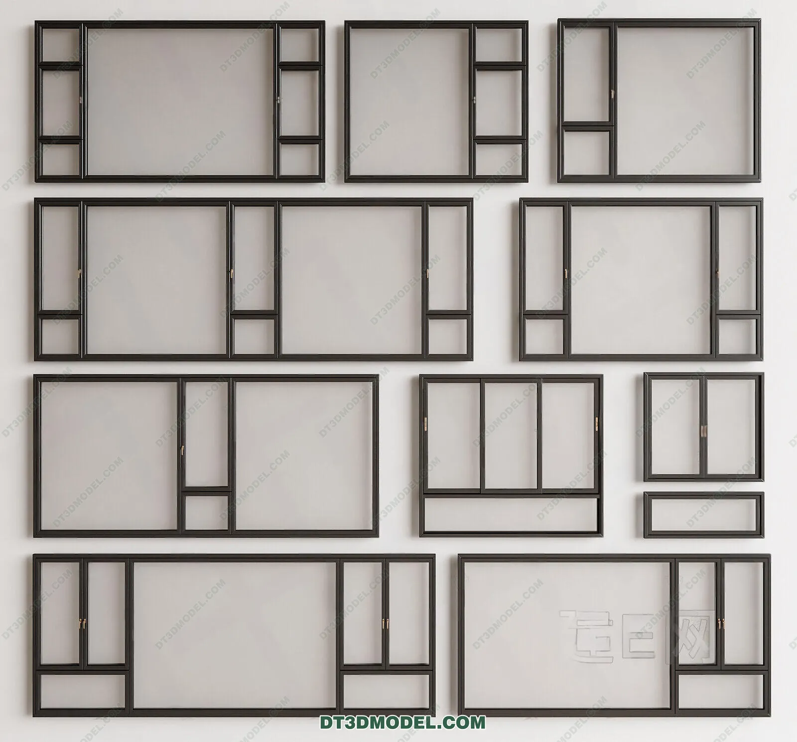 Windows 3D Blocks – 3D Model – 013 – VRAY