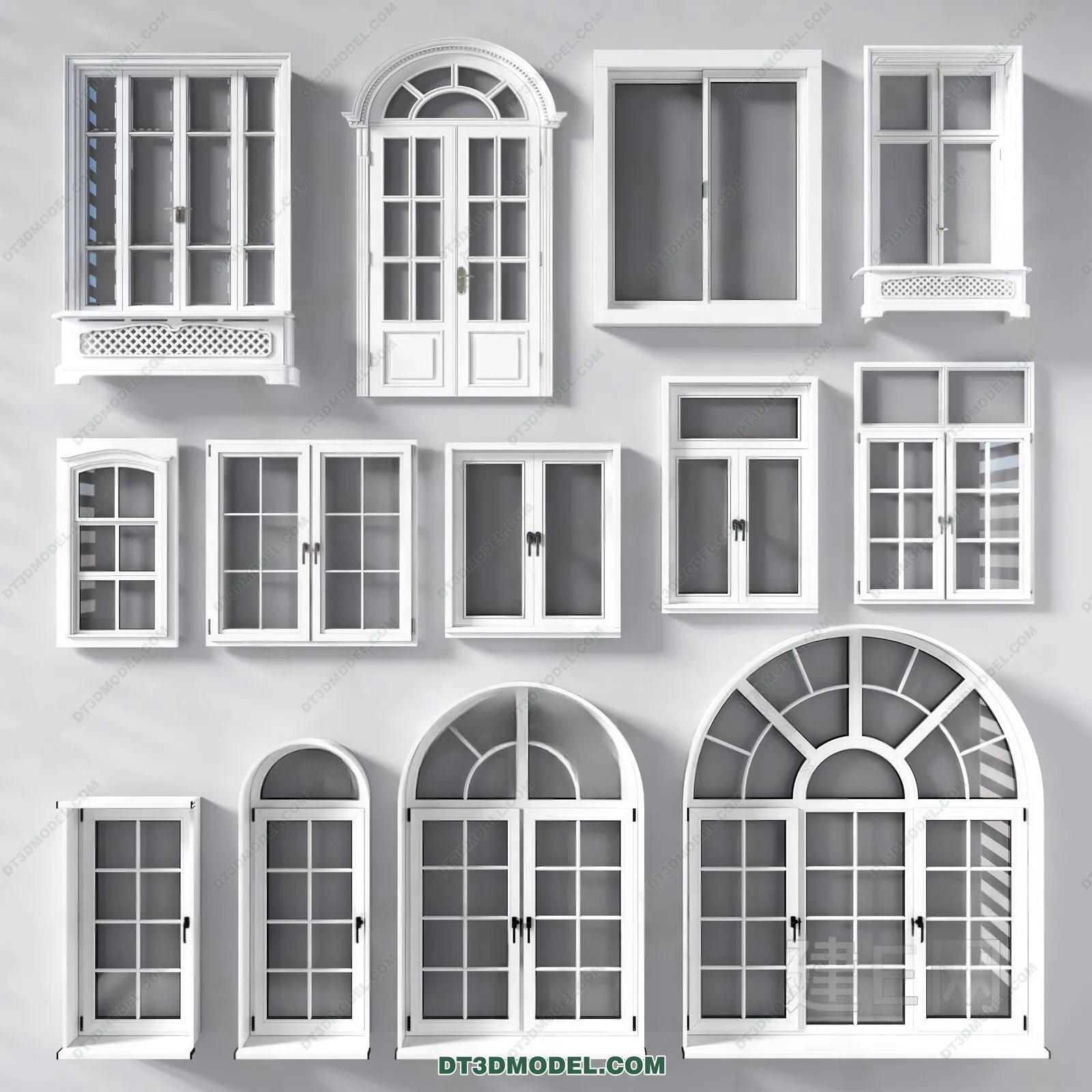 Windows 3D Blocks – 3D Model – 019 – VRAY
