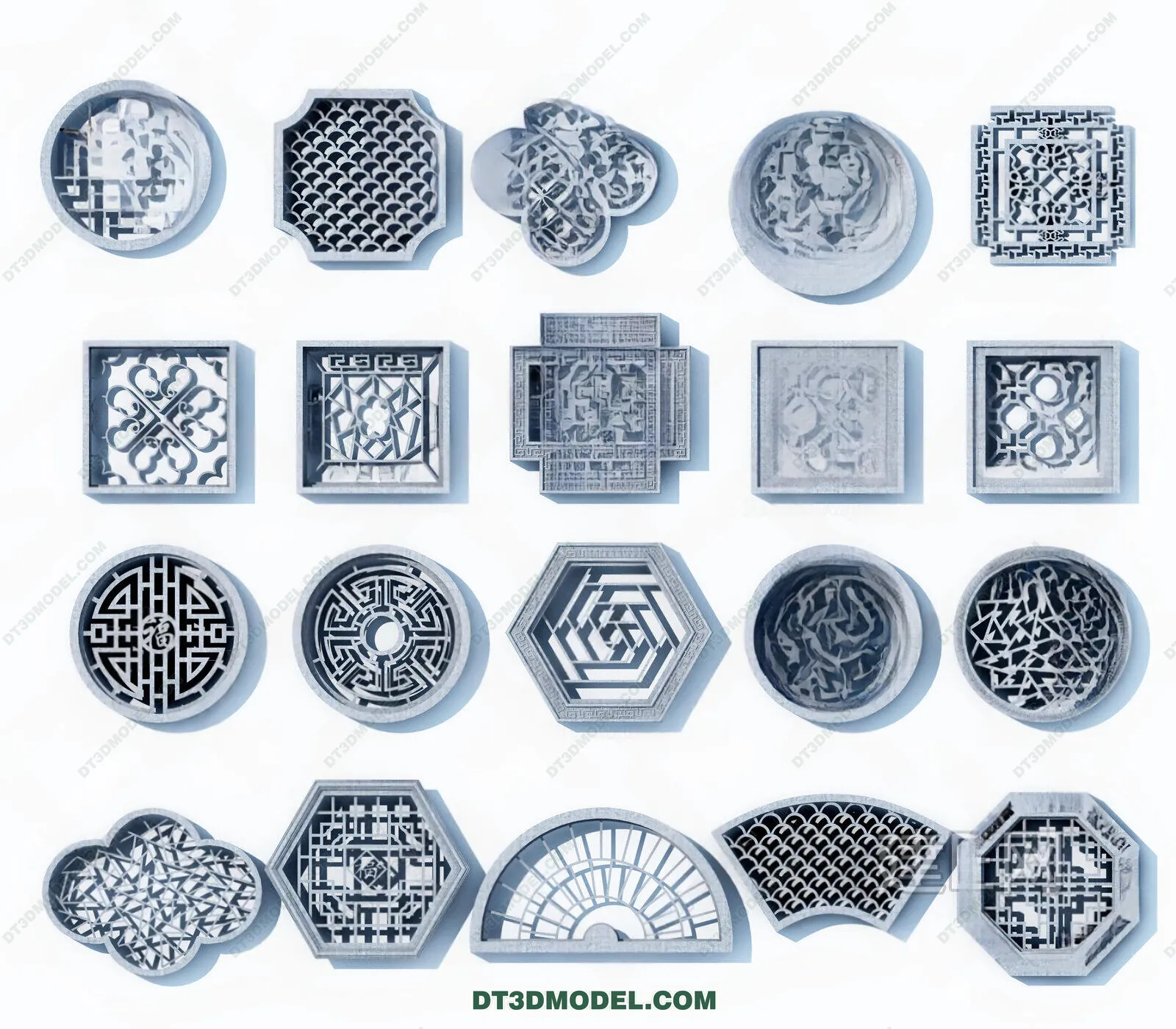 Windows 3D Blocks – 3D Model – 020 – VRAY