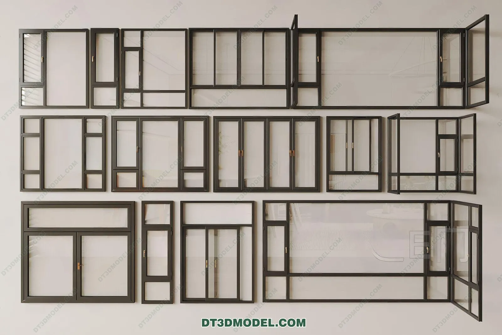 Windows 3D Blocks – 3D Model – 022 – VRAY