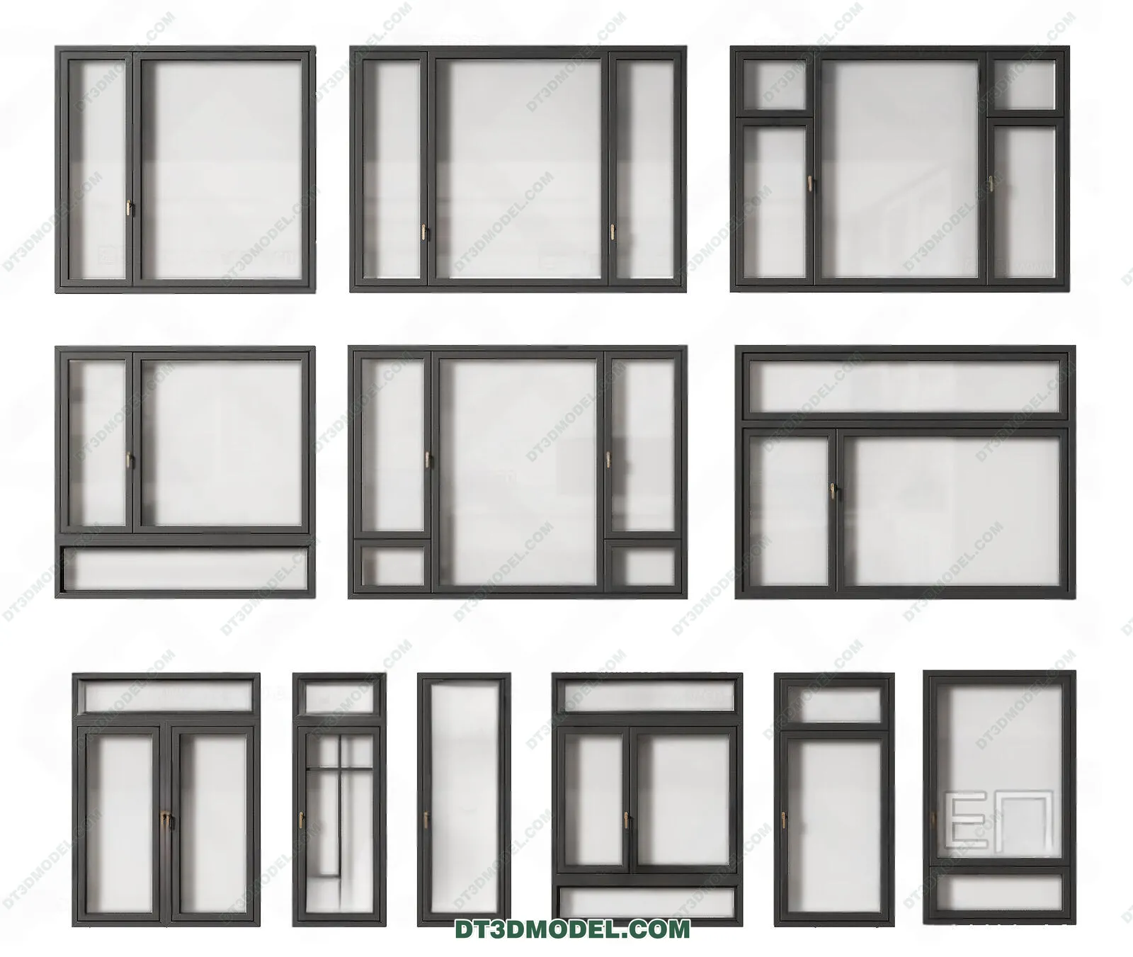 Windows 3D Blocks – 3D Model – 023 – VRAY