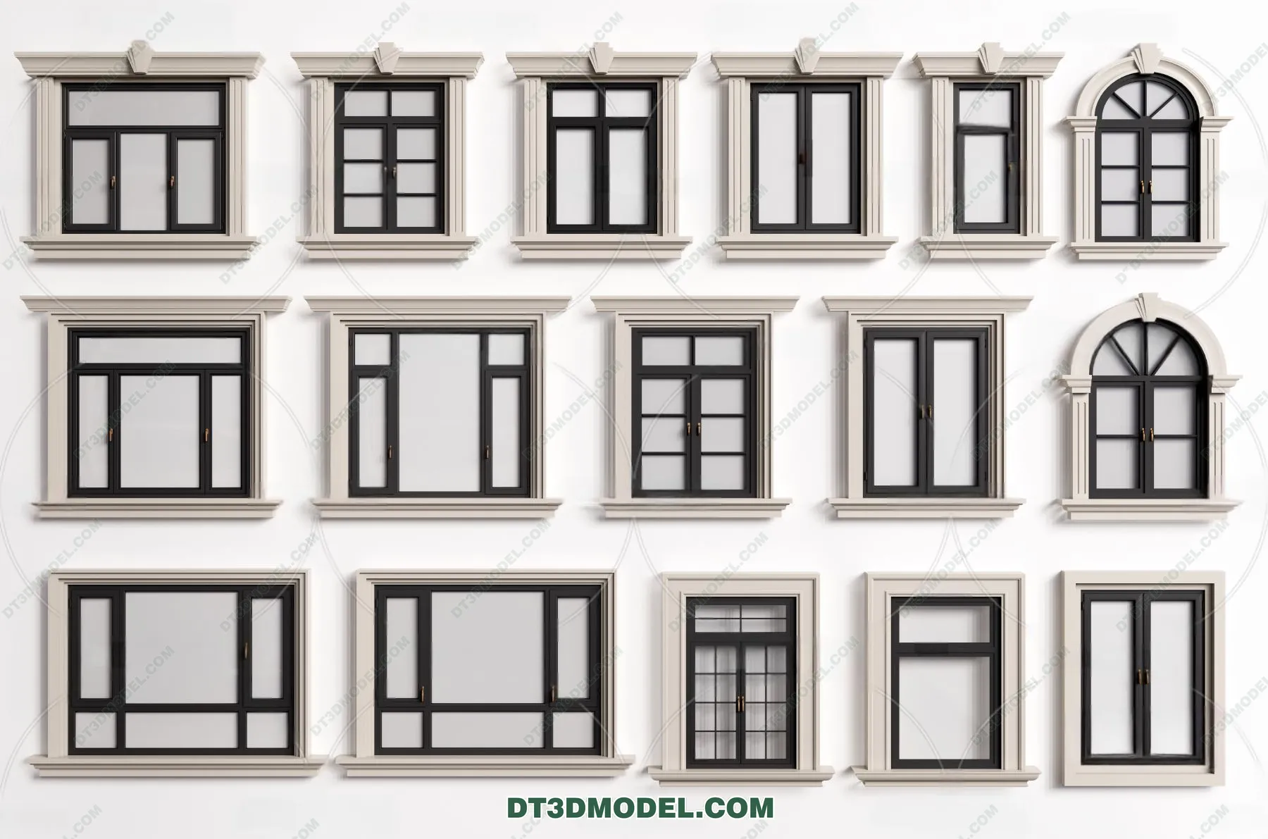 Windows 3D Blocks – 3D Model – 031 – VRAY