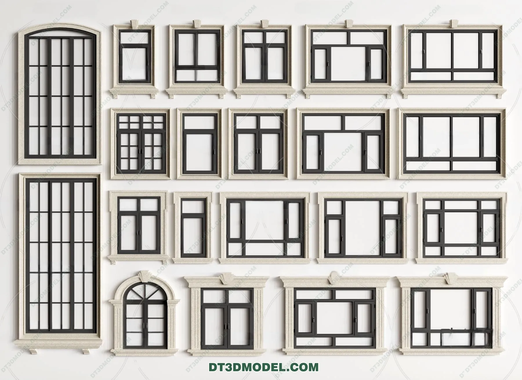 Windows 3D Blocks – 3D Model – 032 – VRAY