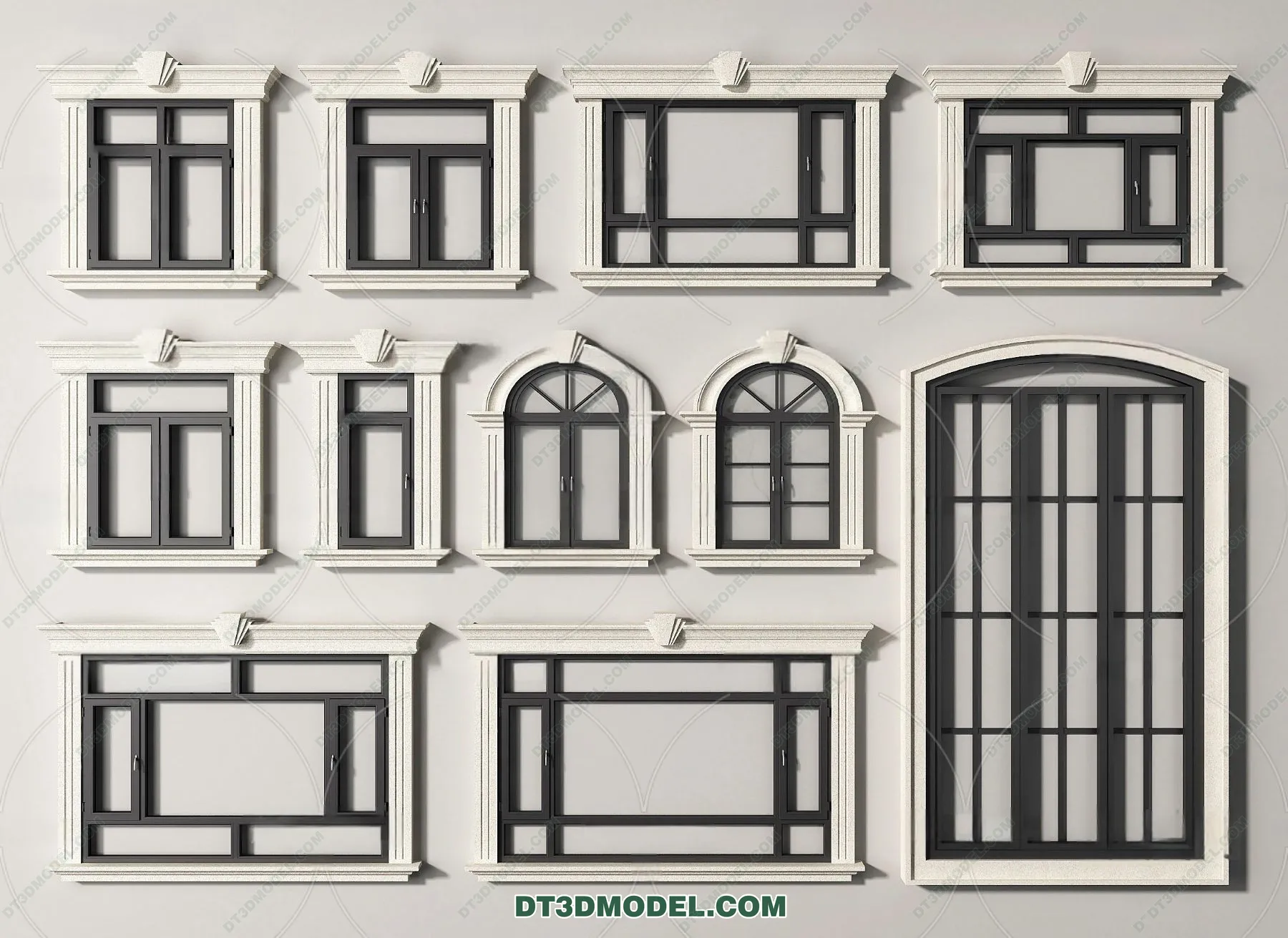 Windows 3D Blocks – 3D Model – 035 – VRAY
