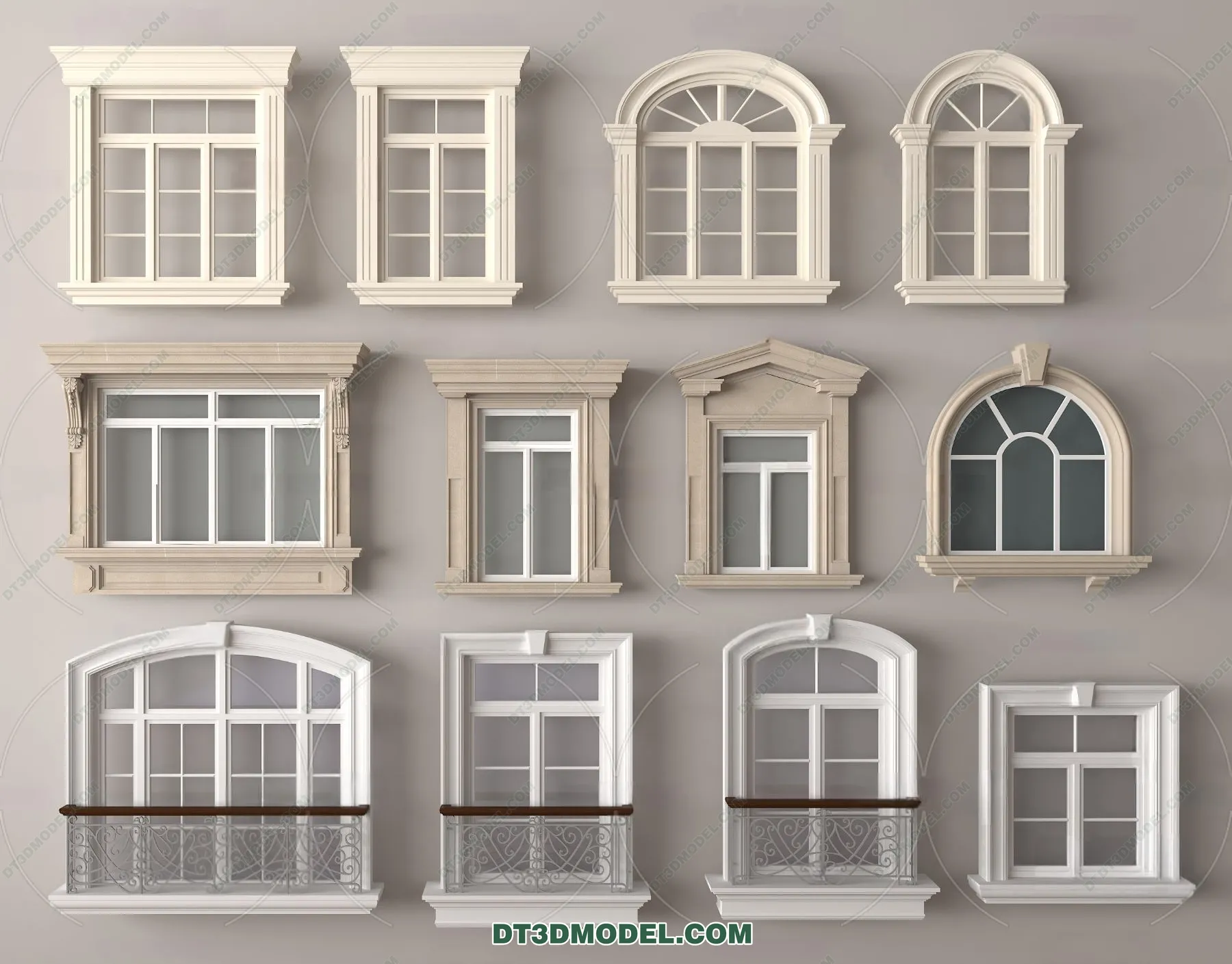 Windows 3D Blocks – 3D Model – 036 – VRAY