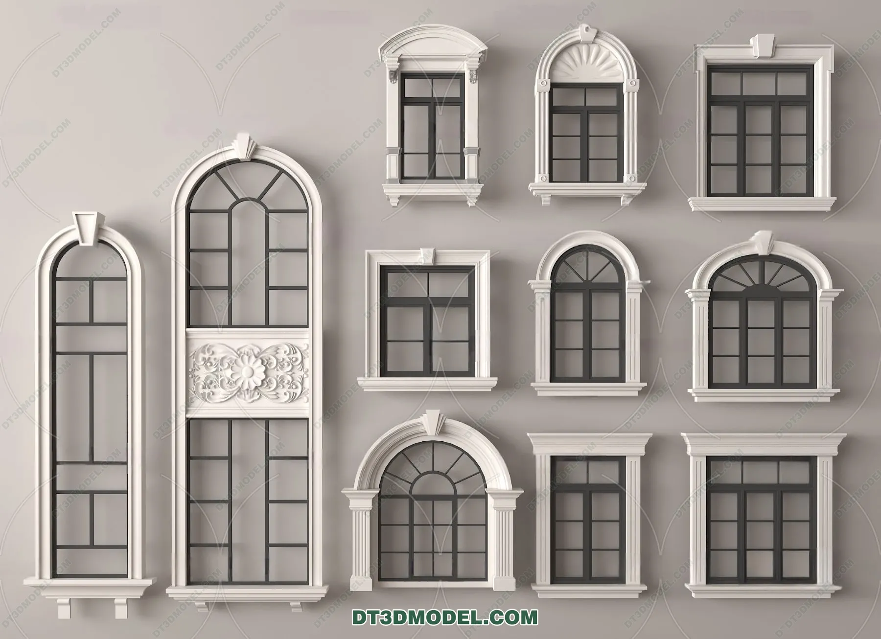 Windows 3D Blocks – 3D Model – 037 – VRAY