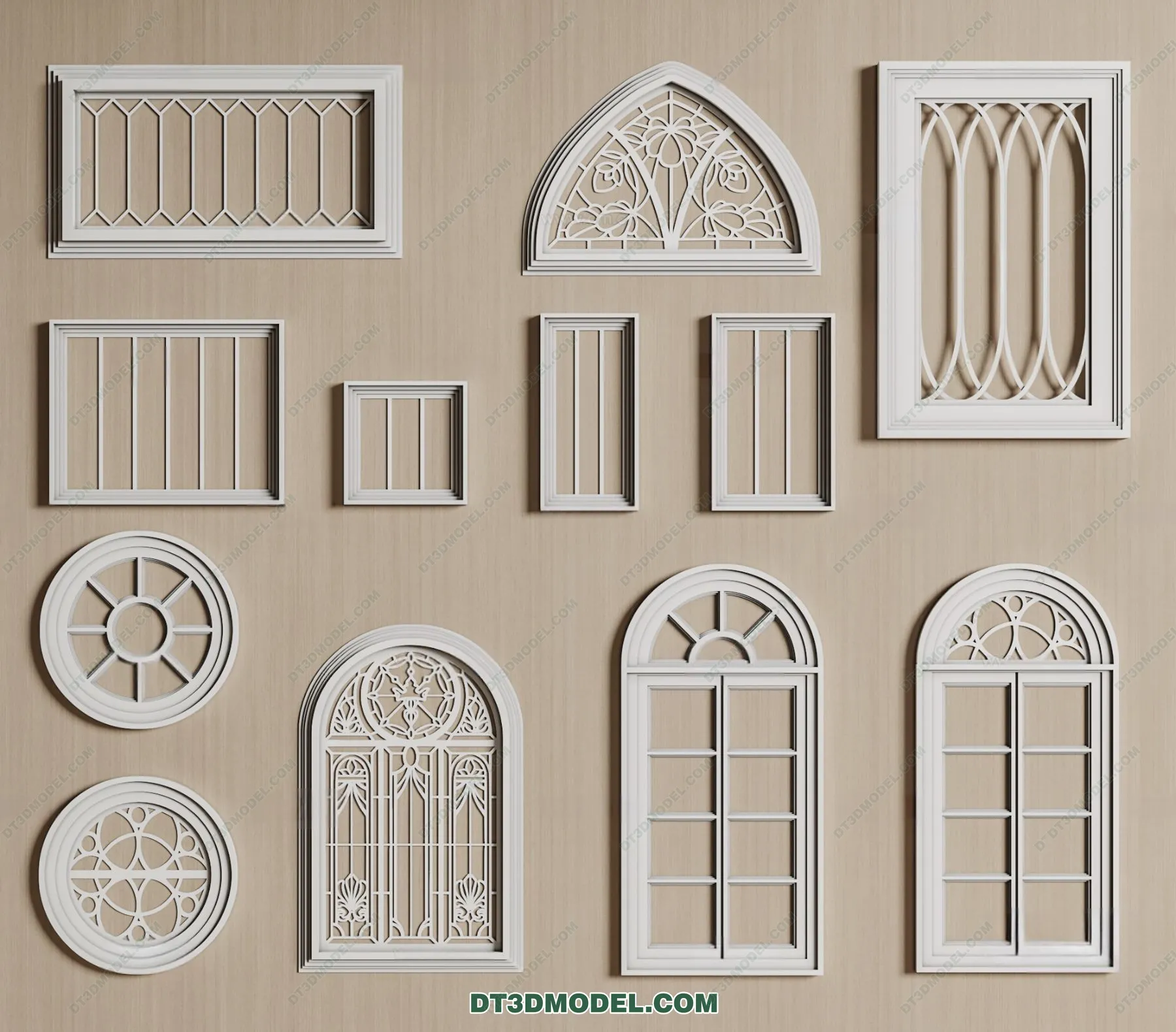 Windows 3D Blocks – 3D Model – 048 – VRAY