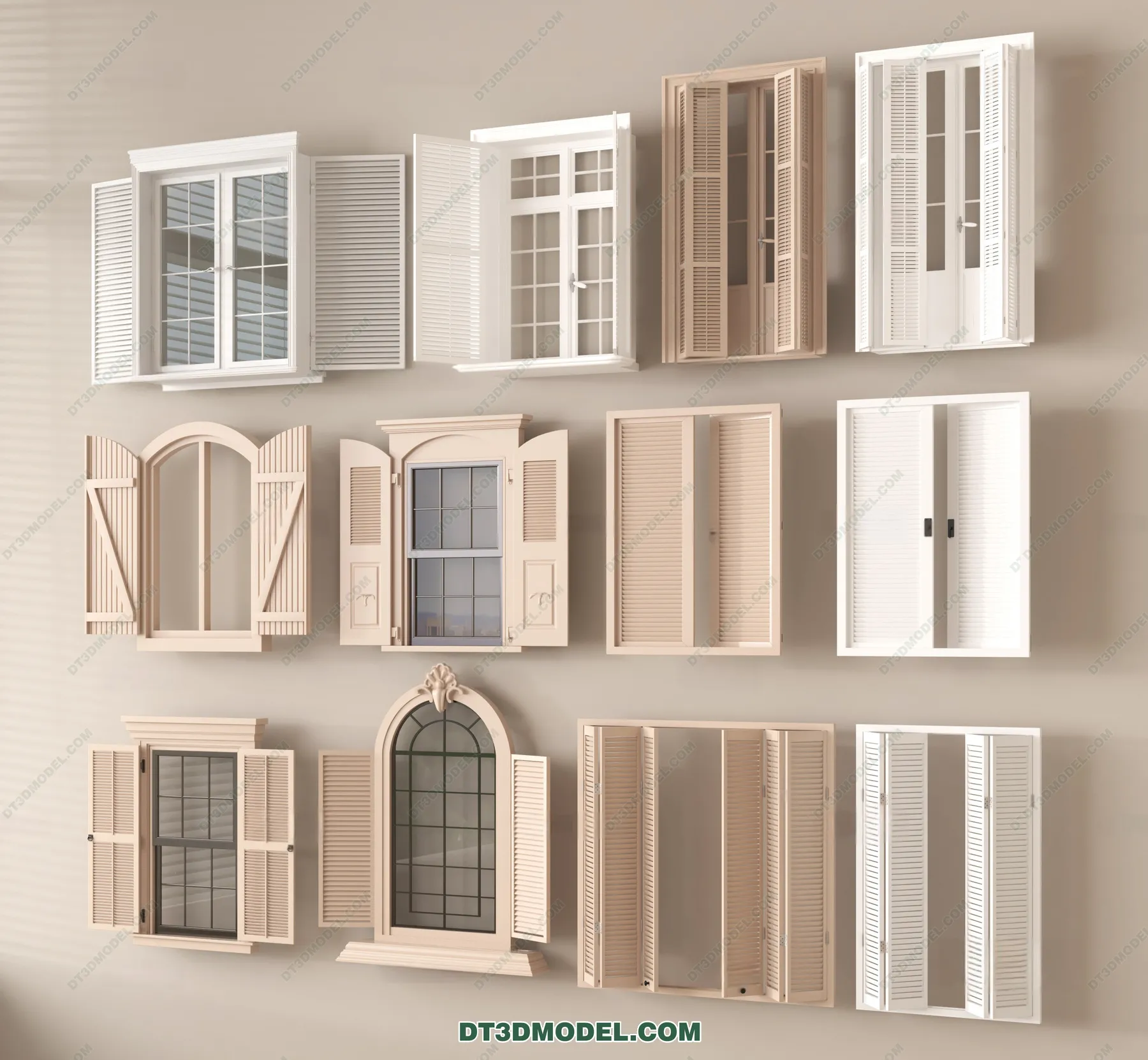 Windows 3D Blocks – 3D Model – 072 – VRAY