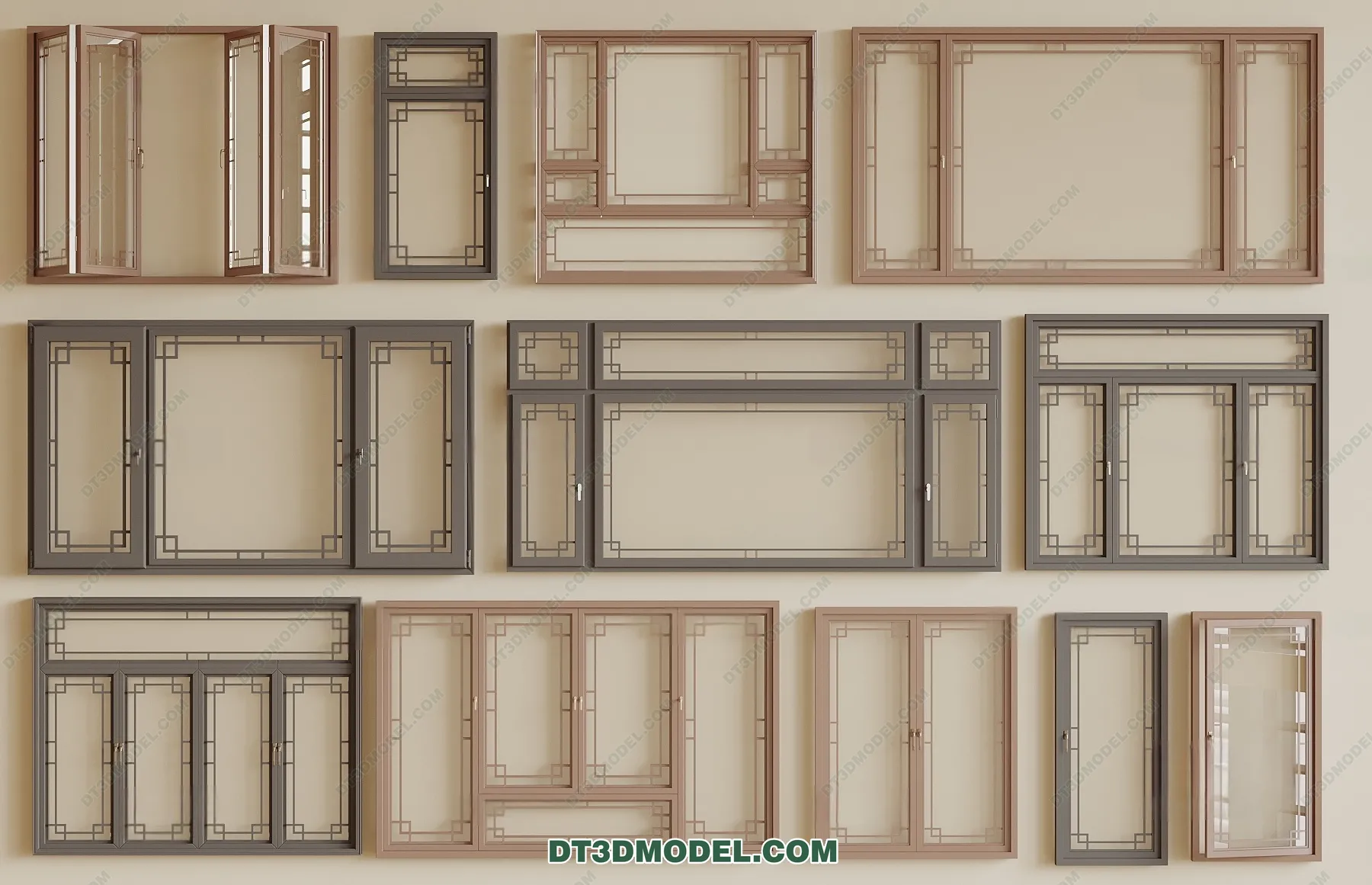 Windows 3D Blocks – 3D Model – 074 – VRAY