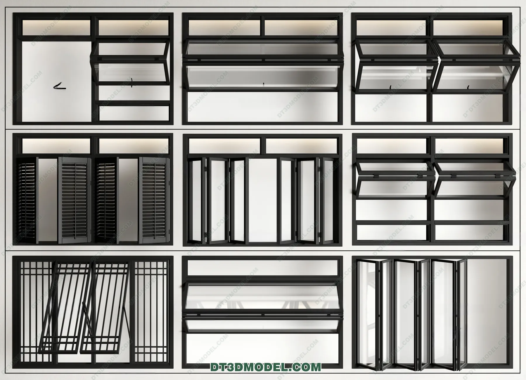 Windows 3D Blocks – 3D Model – 075 – VRAY