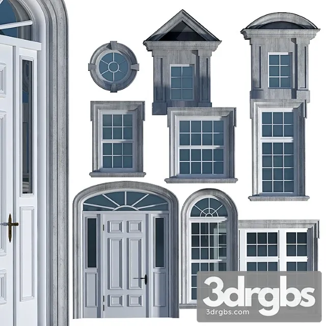 Windows And Doors Classic 2 3D Model Download Windows And Doors Classic 2 3D Model Download