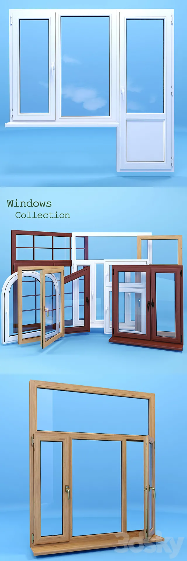 Windows collection 3D Model