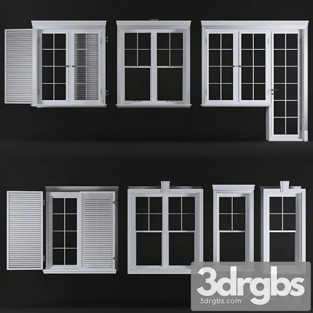 Windows Set 01 3D Model Download