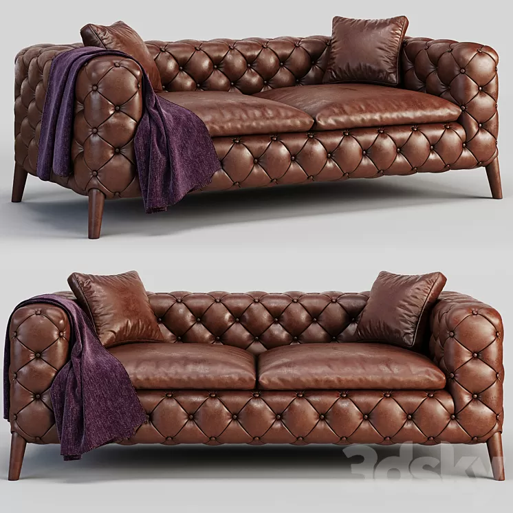 Windsor chesterfield sofa 3D Model