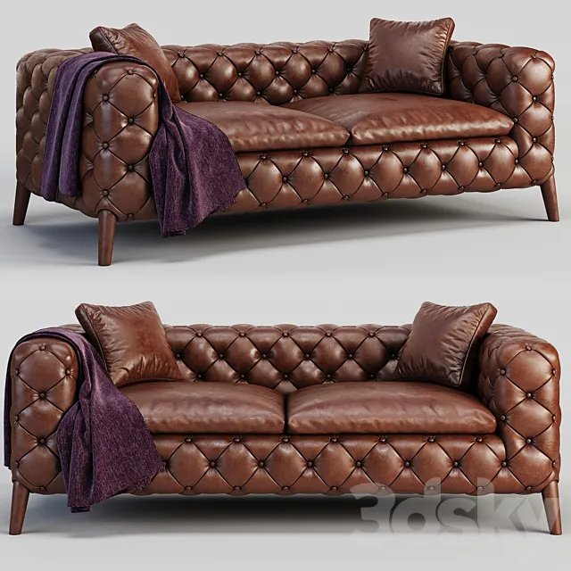 Windsor chesterfield sofa 3DModel Windsor chesterfield sofa 3DModel