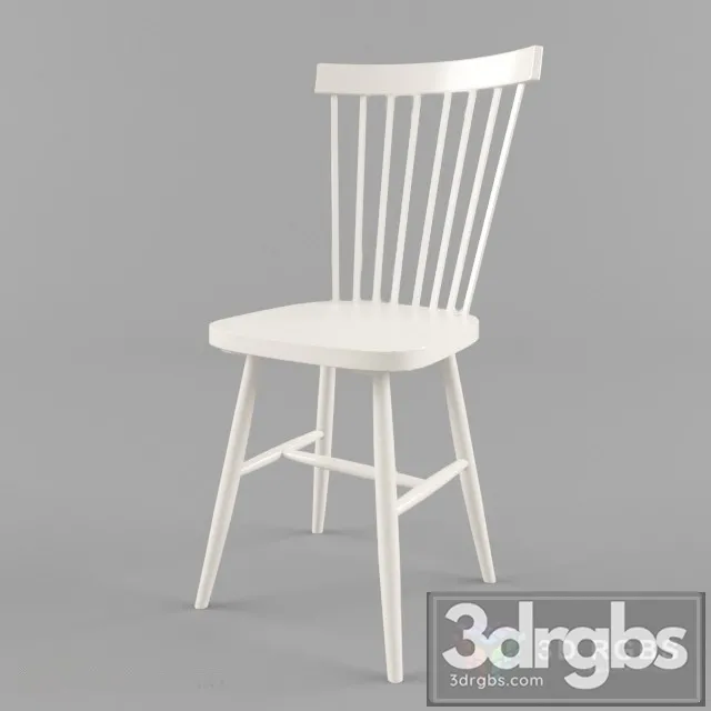 Windsor Dining White Chair 3D Model Download Windsor Dining White Chair 3D Model Download