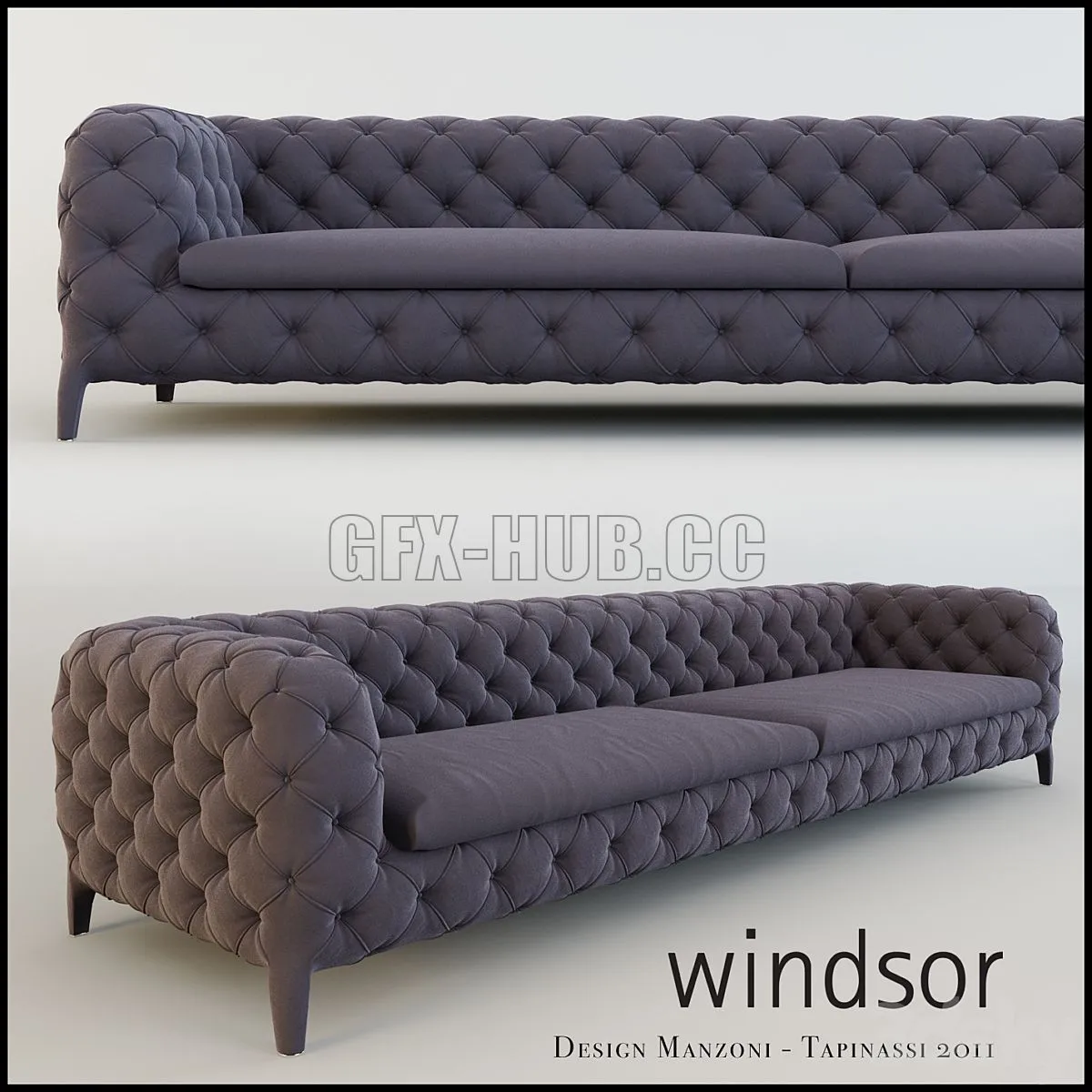 Windsor sofa (Manzoni-Tapinassi Design 2011) 3D Model