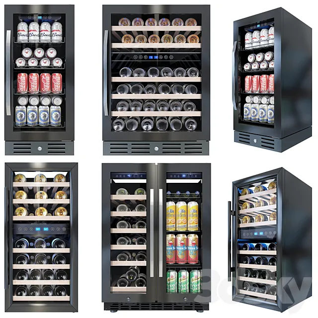 Wine and Beverage Refrigerator 3DModel Wine and Beverage Refrigerator 3DModel