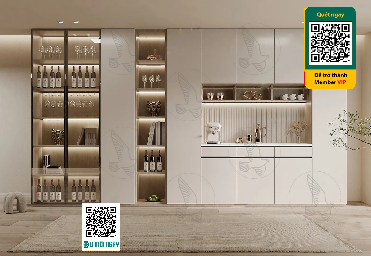 Wine cabinet 3D – 008 – 3812