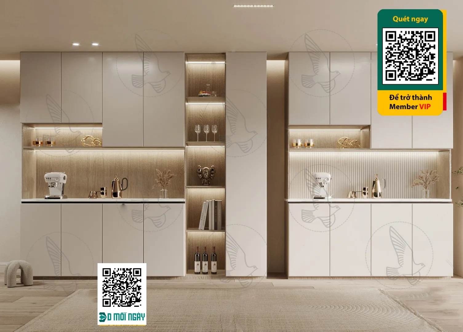 Wine cabinet 3D – 009 – 3813