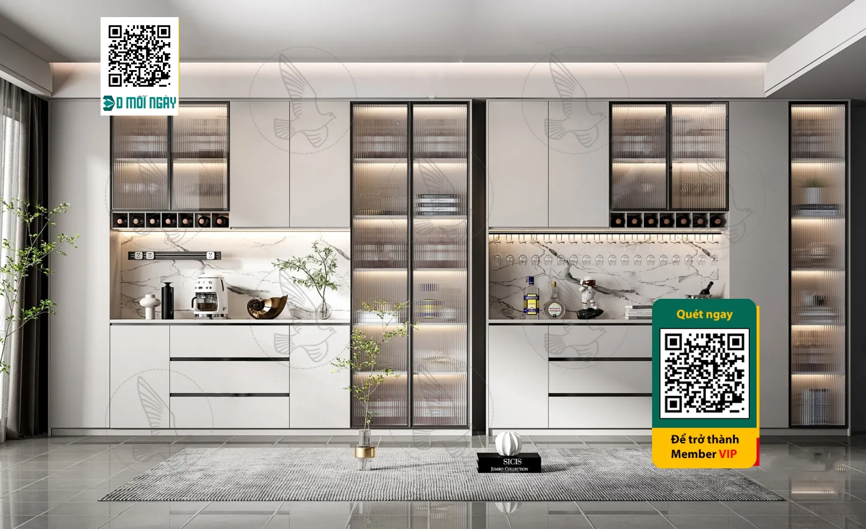 Wine cabinet 3D – 012 – 3816