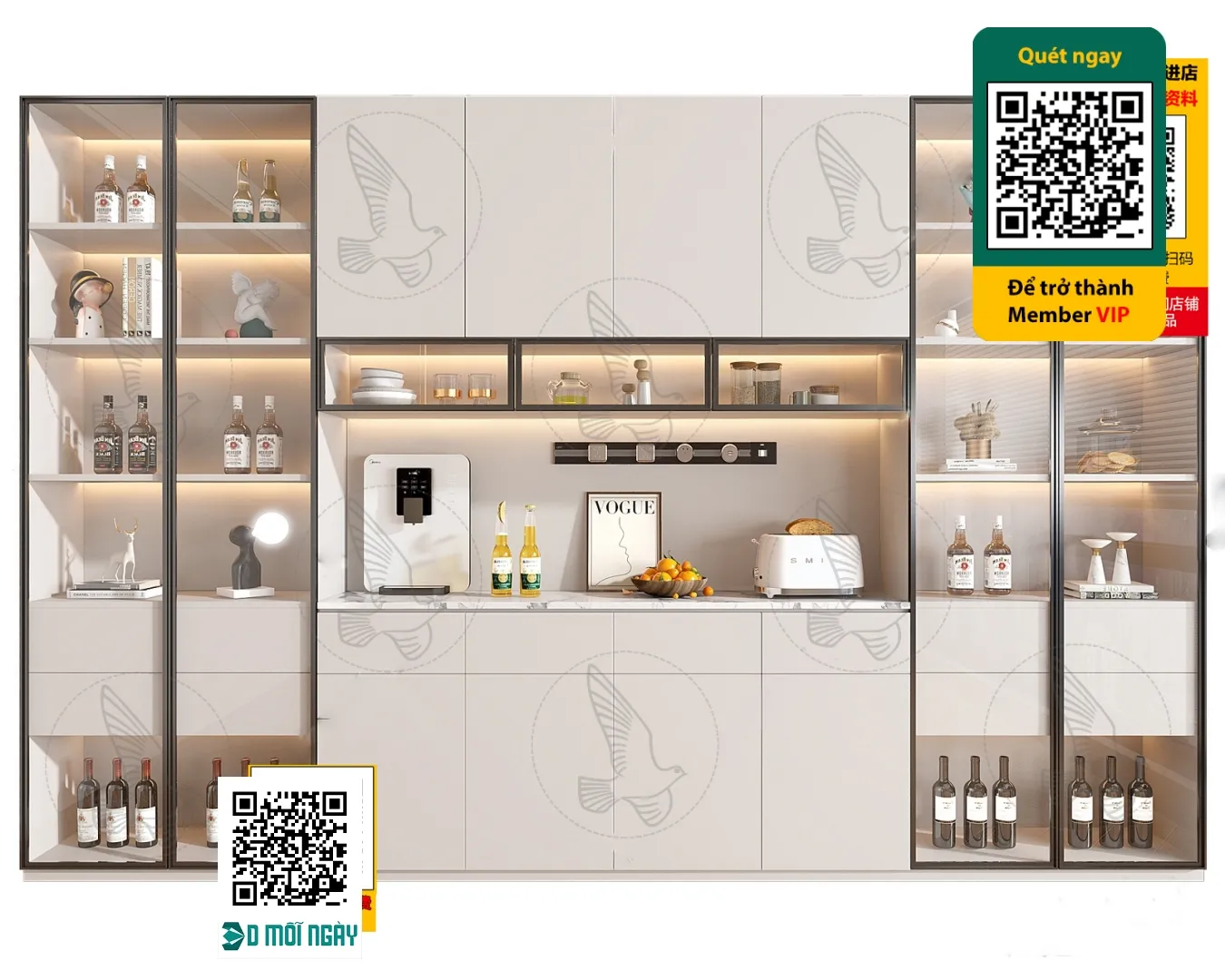 Wine cabinet 3D – 014 – 3818