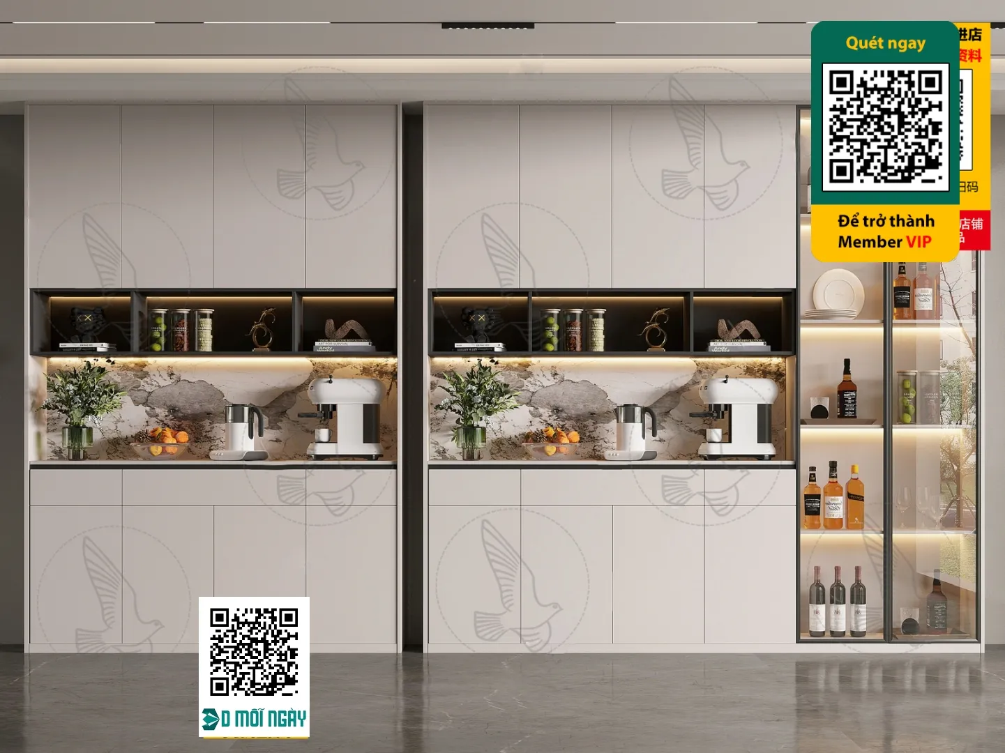 Wine cabinet 3D – 018 – 3822