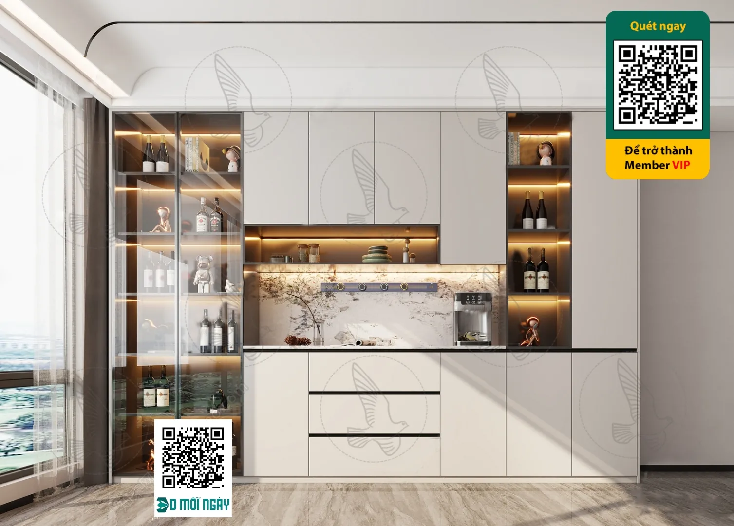 Wine cabinet 3D – 021 – 3825