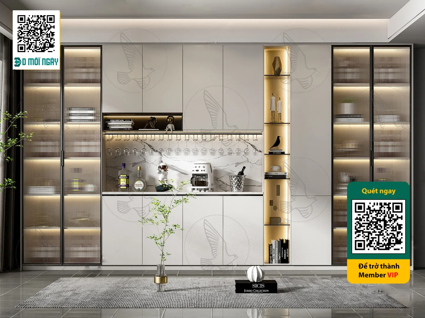 Wine cabinet 3D – 028 – 3832