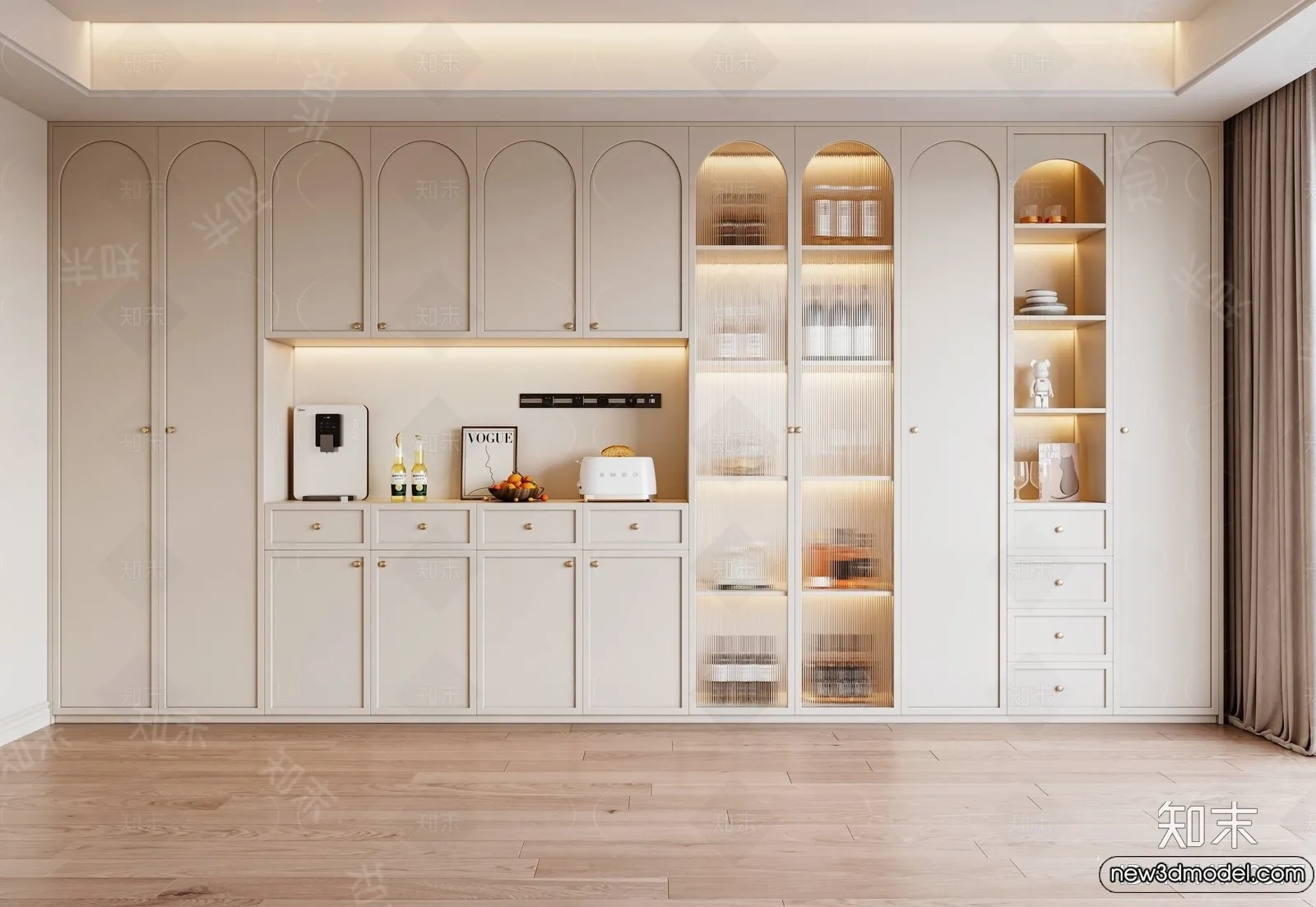 Wine Cabinet 3D Models – 3D Furniture for Interior Design – 089