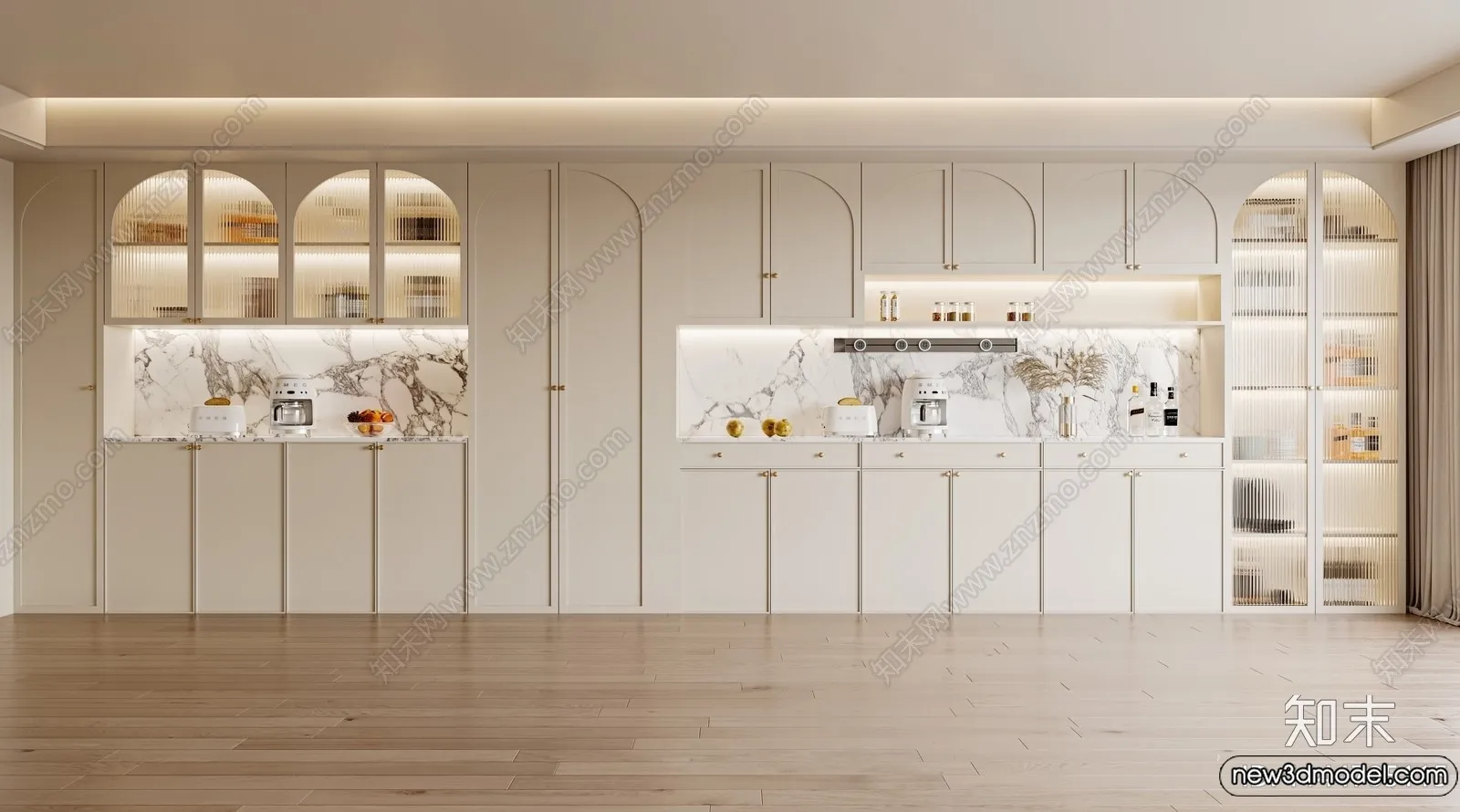 Wine Cabinet 3D Models – 3D Furniture for Interior Design – 090