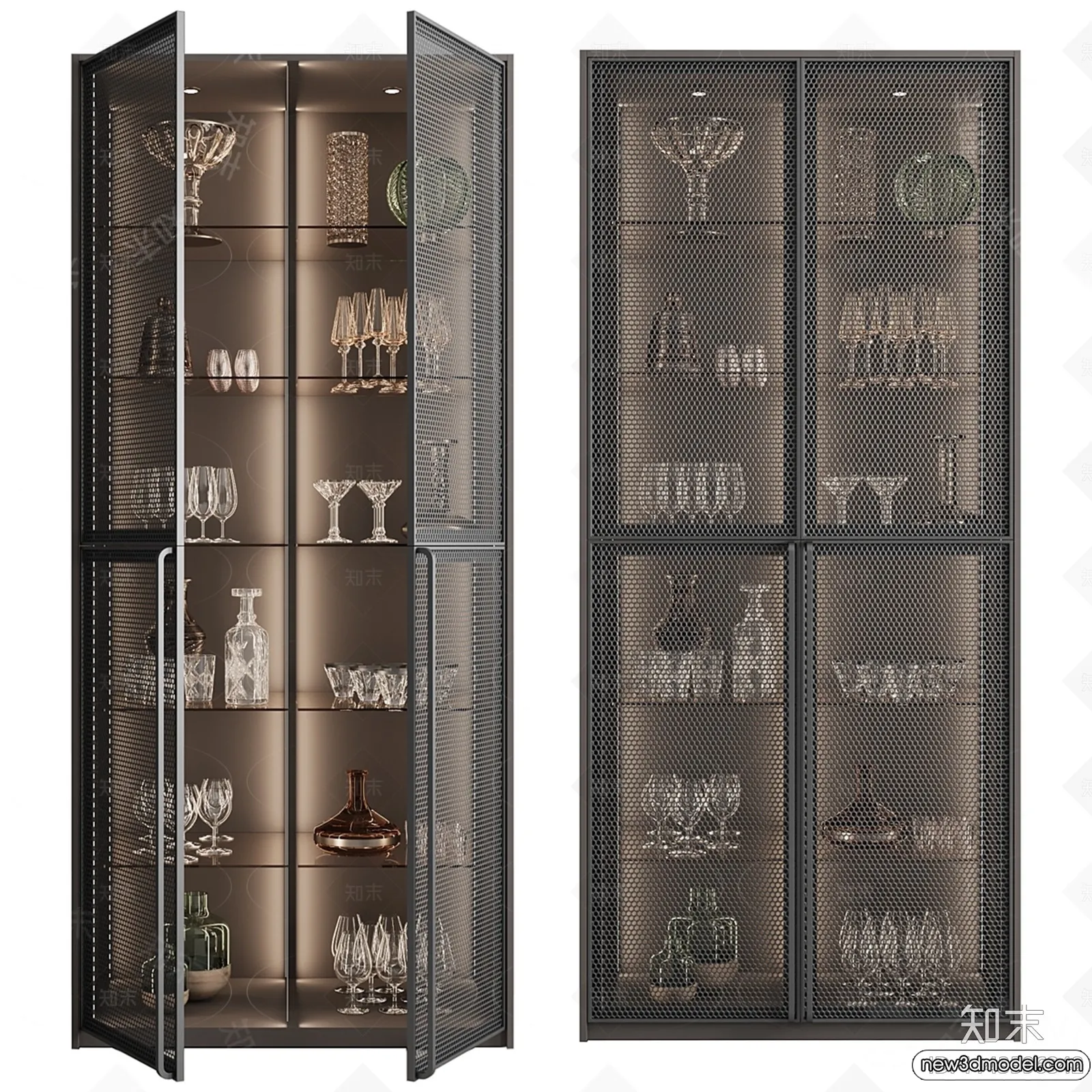 Wine Cabinet 3D Models – 3D Furniture for Interior Design – 091