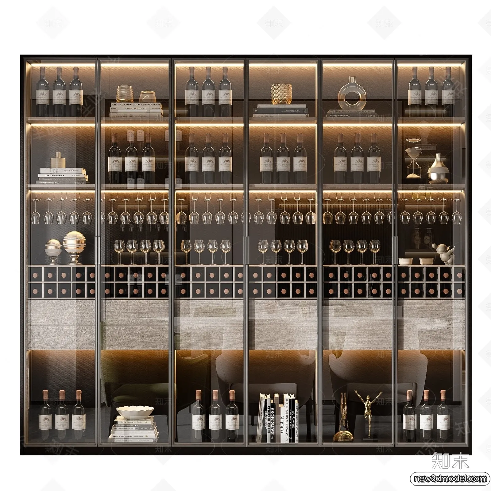 Wine Cabinet 3D Models – 3D Furniture for Interior Design – 092
