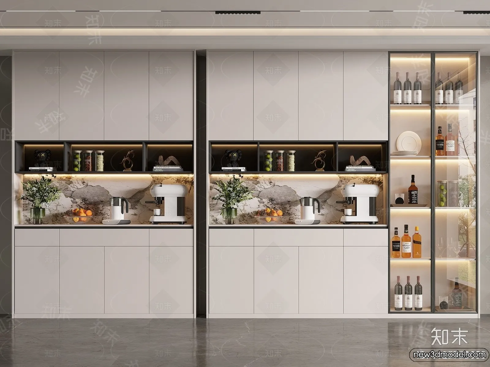 Wine Cabinet 3D Models – 3D Furniture for Interior Design – 101