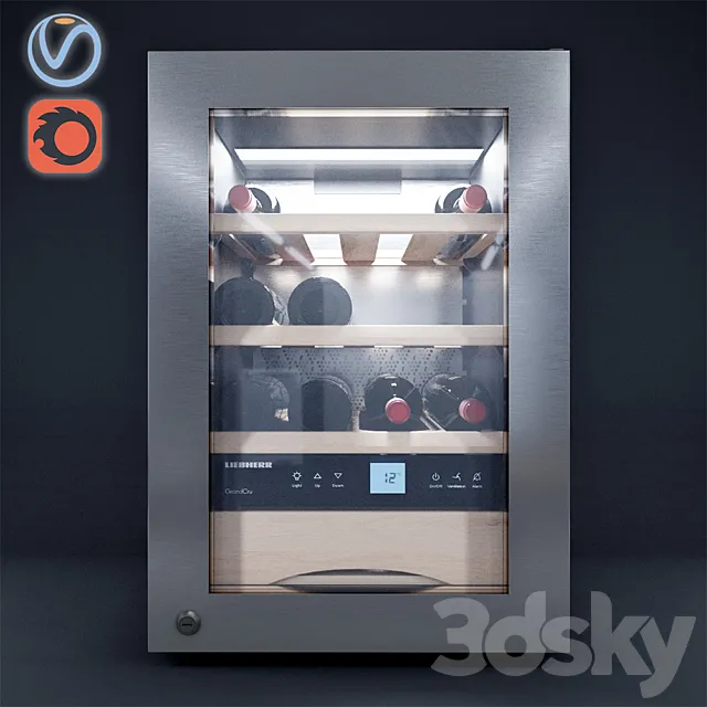 Wine Cabinet Liebherr WKes 653 – 20 GrandCru 3D Model