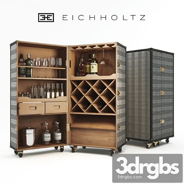 Wine cabinet martini bianco 2 3D Model Download