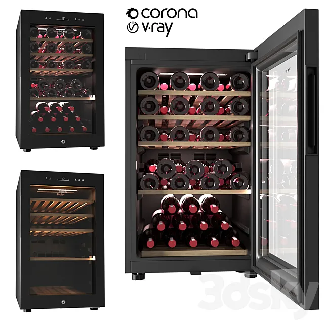 Wine cabinet (refrigerator) Haier FWC49GA 3D Model Wine cabinet (refrigerator) Haier FWC49GA 3D Model