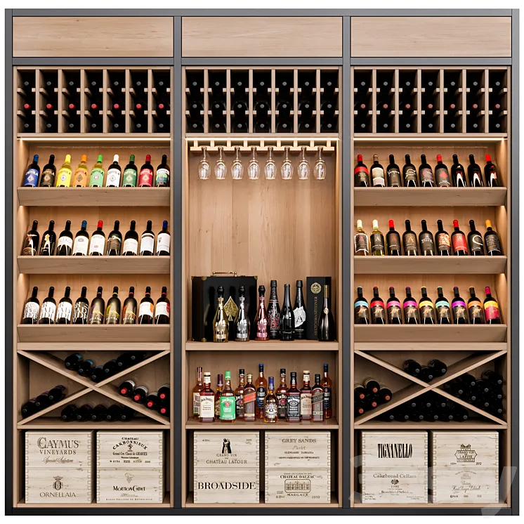 wine cellar 05 3D Model Free Download