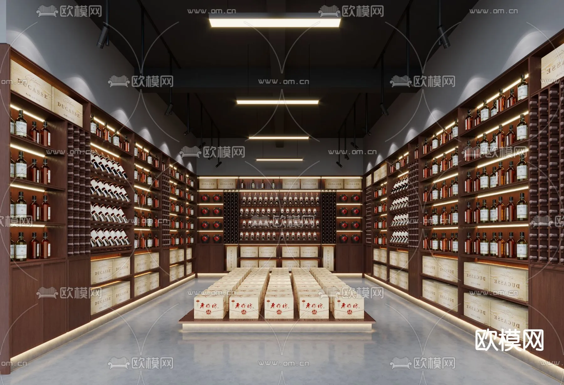 Wine Cellar 3D Model – Wine Cabinet – 018 – CORONA Render