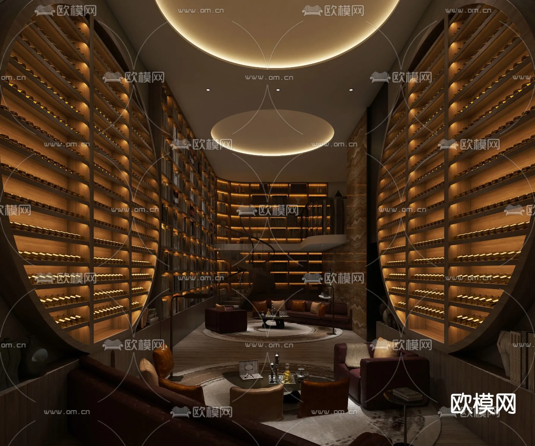 Wine Cellar 3D Model – Wine Cabinet – 048 – VRAY Render
