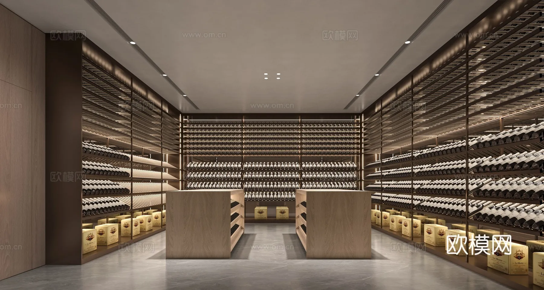 Wine Cellar 3D Model – Wine Cabinet – 091 – CORONA Render