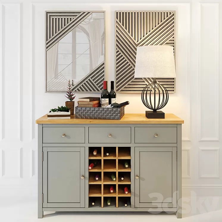 “Wine chest of drawers “”Jules Verne”” gray” 3D Model “Wine chest of drawers “”Jules Verne”” gray” 3D Model