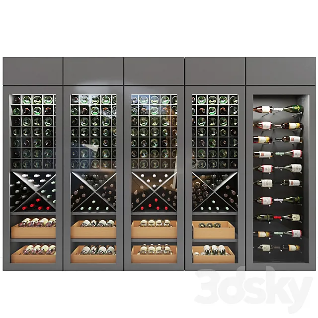 Wine cooler 2. Wine 3D Model