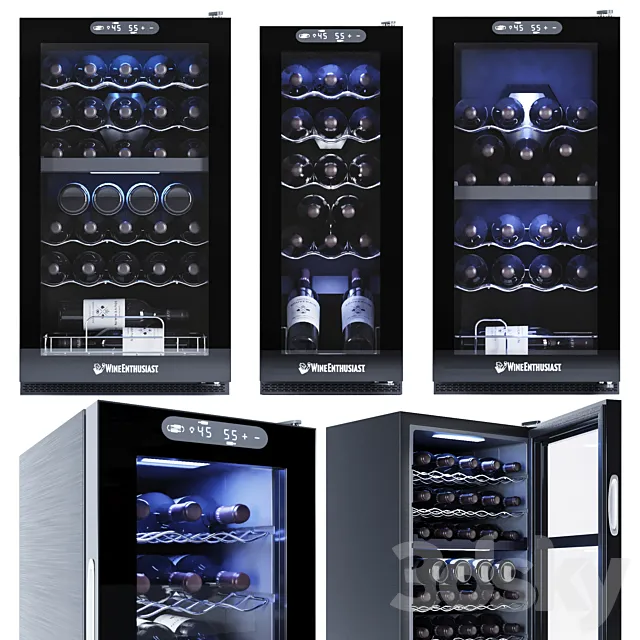 Wine Enthusiast cooler and storage 3D Model Wine Enthusiast cooler and storage 3D Model
