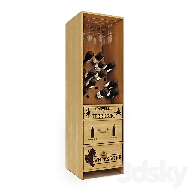 Wine locker “to store wine ’04 3D Model Wine locker “to store wine ’04 3D Model