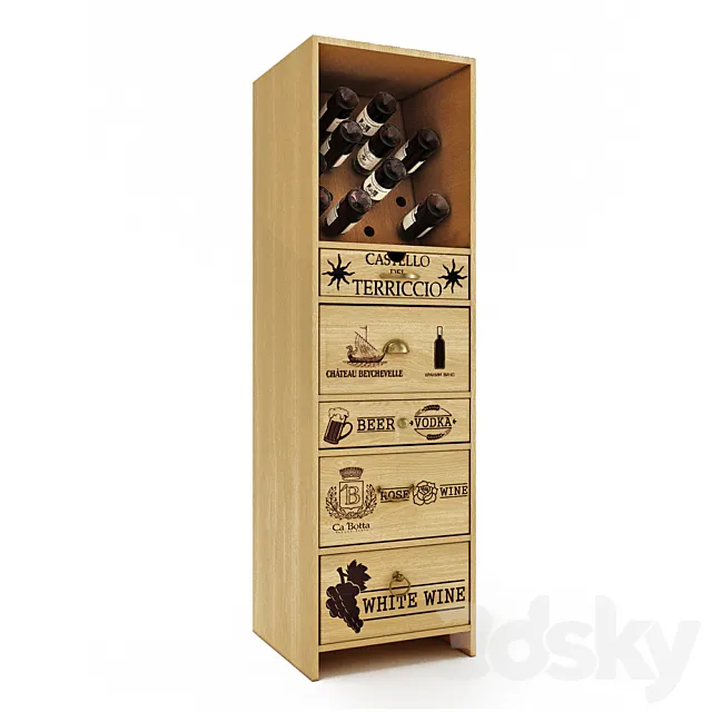 Wine locker “to store wine ’05 3D Model Wine locker “to store wine ’05 3D Model