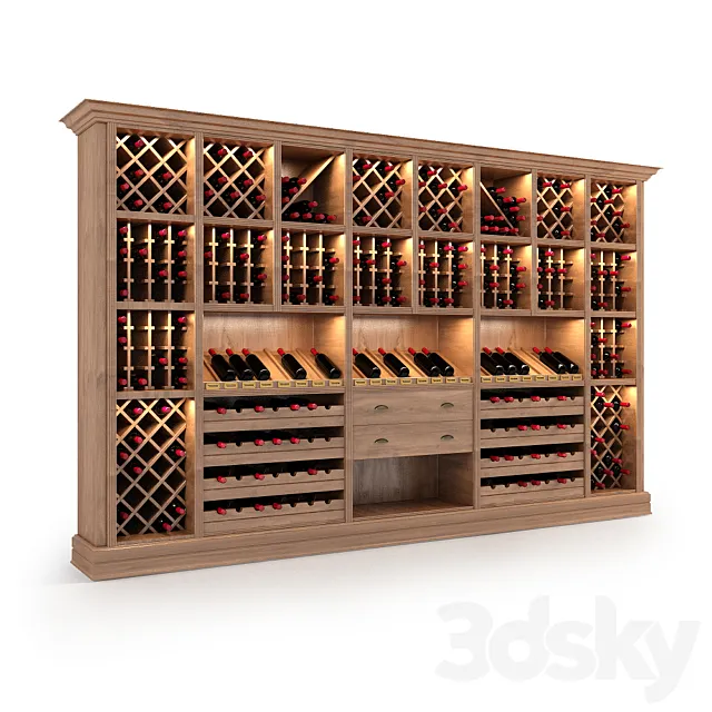 Wine rack Store Wine STAND 396) 3D Model Wine rack Store Wine STAND 396) 3D Model