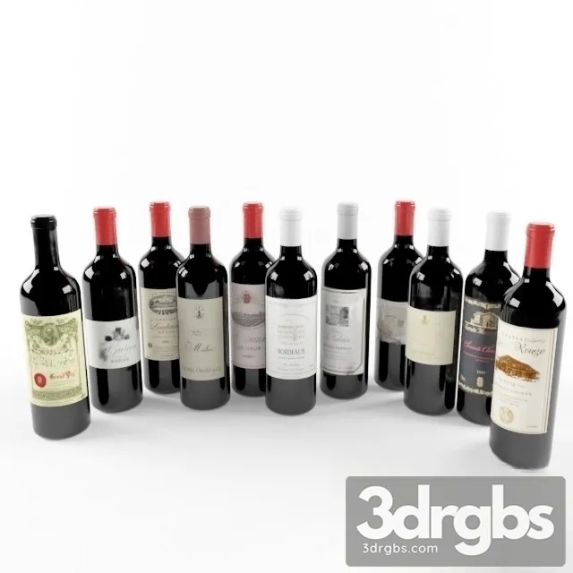 Wine Set 02 3D Model Download Wine Set 02 3D Model Download