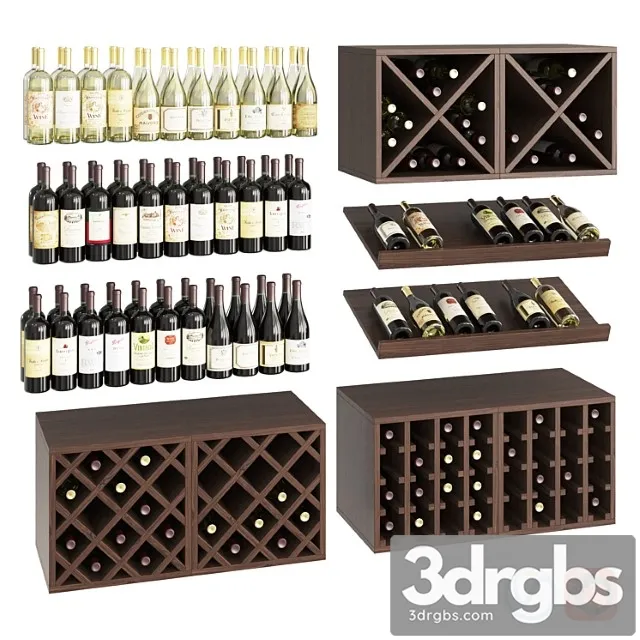 Wine set 3D Model Download
