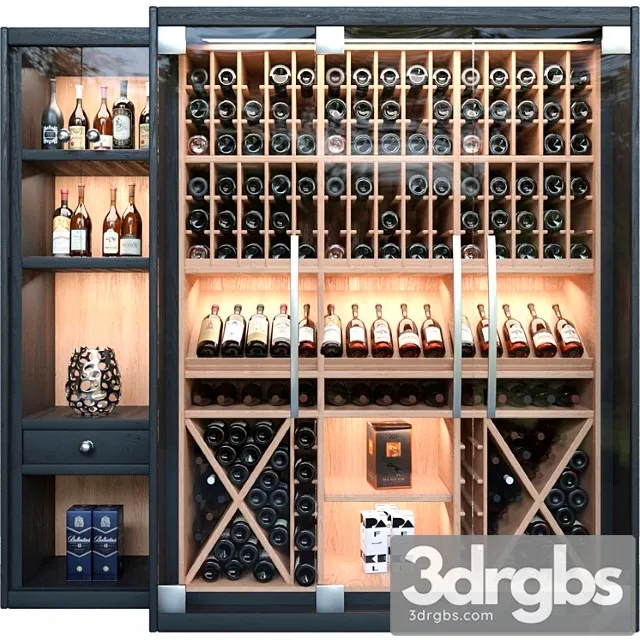 Wine shop. wine alcohol 3D Model Download